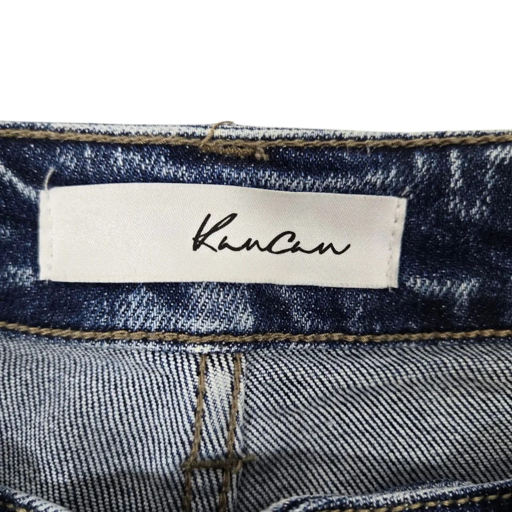 KanCan Blue Distressed High Waisted Jean Shorts